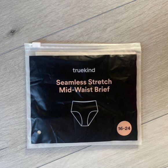 Truekind® Seamless Stretch Mid-Waist Brief -‎ Sugarcane, Size 16-24 NWT - Picture 1 of 3